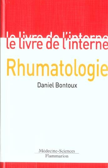 Couverture du livre « Rhumatologie » de Daniel Bontoux aux éditions Lavoisier Medecine Sciences