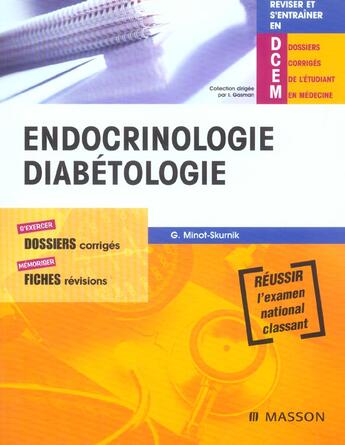 Couverture du livre « Endocrinologie-diabetologie » de Minot-Skurnik G. aux éditions Elsevier-masson