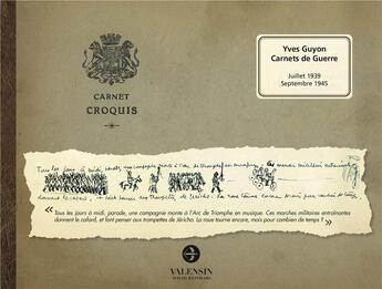 Couverture du livre « Carnets de guerre » de Guyon/Yves aux éditions Editions Valensin