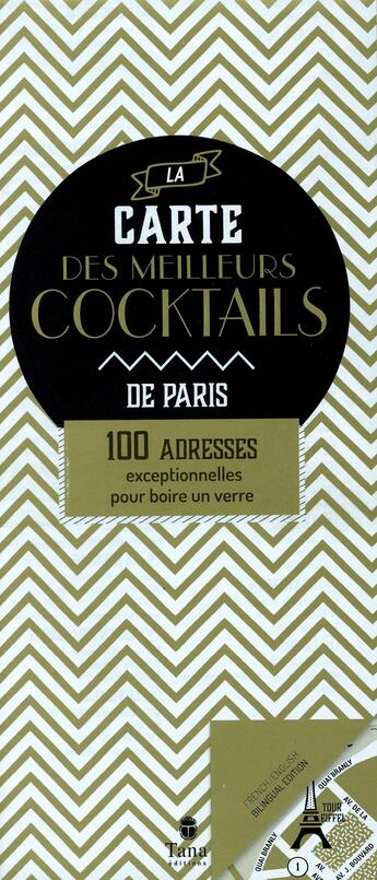 Couverture du livre « La carte des meilleurs cocktails de Paris » de  aux éditions Tana