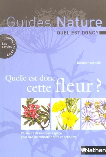 Couverture du livre « Quelle est donc cette fleur » de Dietmar Aichele aux éditions Nathan