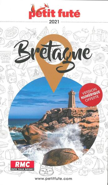 Couverture du livre « GUIDE PETIT FUTE ; REGION ; Bretagne (édition 2021) » de  aux éditions Le Petit Fute