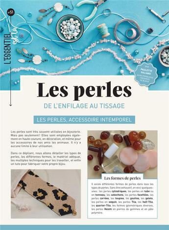 Couverture du livre « Les perles : de l'enfilage au tissage » de Paulette Galiano aux éditions Mercileslivres