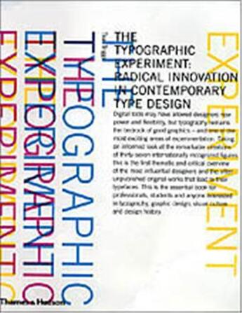 Couverture du livre « Typographic experiment » de Triggs aux éditions Thames & Hudson