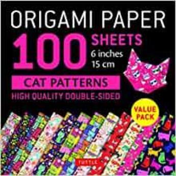 Couverture du livre « Origami paper 100 sheets cat patterns 6 inches » de  aux éditions Tuttle