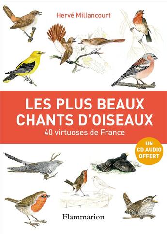 Couverture du livre « Les plus beaux chants d'oiseaux de France » de Herve Millancourt aux éditions Flammarion