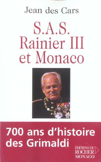 Couverture du livre « Sas rainier iii et monaco » de Jean Des Cars aux éditions Rocher