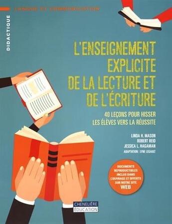 Couverture du livre « L'enseignement explicite de la lecture et de l'écriture » de Linda Mason aux éditions Cheneliere Mcgraw-hill