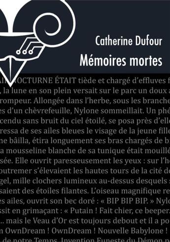 Couverture du livre « Mémoires mortes » de Catherine Dufour aux éditions Le Belial