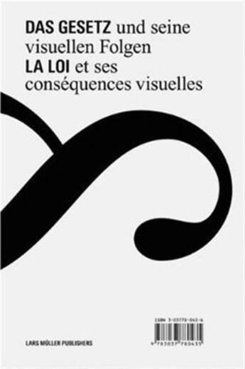 Couverture du livre « Ruedi baur la loi et ses consequences visuelles » de Ruedi Baur aux éditions Lars Muller