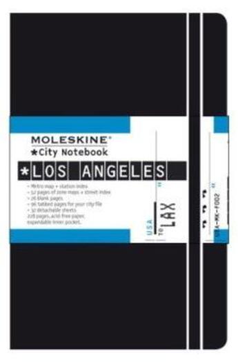 Couverture du livre « City notebook los angeles poche couv. rigide noir » de Moleskine aux éditions Moleskine Papet