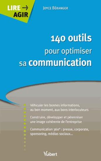 Couverture du livre « 140 outils pour optimiser sa communication » de Joyce Beranger aux éditions Vuibert