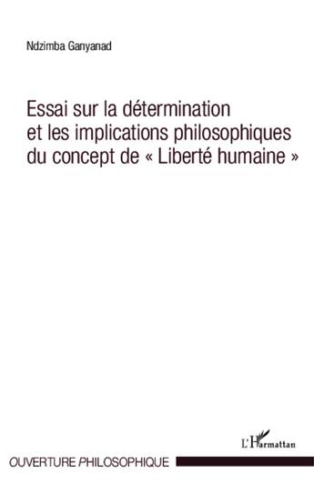 Couverture du livre « Essai sur la détermination et les implications philosophiques du concept de 