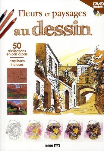 Couverture du livre « Fleurs et paysages au dessin » de Brozinska Anastas. aux éditions Editions Esi