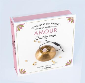 Couverture du livre « Le pouvoir des pierres, le kit bracelet : amour ; quartz rose » de Francoise Vauzeilles aux éditions Marabout