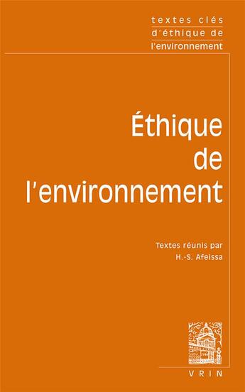 Couverture du livre « Éthique de l'environnement : nature, valeur, respect » de  aux éditions Vrin