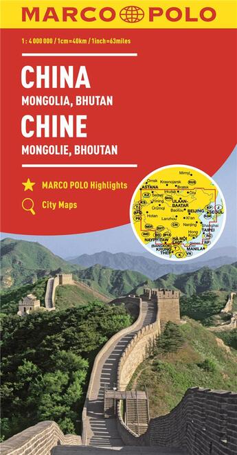 Couverture du livre « Chine, mongolie, bouthan 1 : 4 mio » de  aux éditions Mairdumont