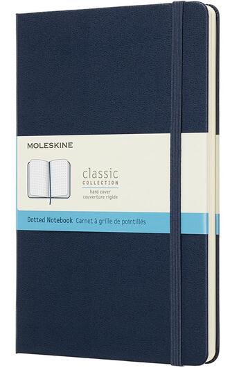 Couverture du livre « Carnet pointillé grand format rigide bleu saphir » de  aux éditions Moleskine