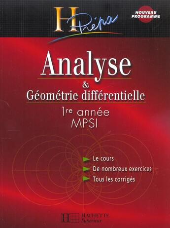 Couverture du livre « Analyse et  géométrie differentielle » de Oudot et Allano et Chevalier aux éditions Hachette Education