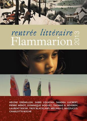 Couverture du livre « Rentrée littéraire Flammarion 2013 » de  aux éditions Flammarion