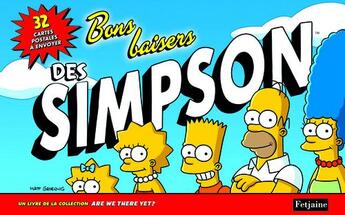 Couverture du livre « Bons baisers des Simpson ; 32 cartes postales à envoyer » de Matt Groening aux éditions Fetjaine