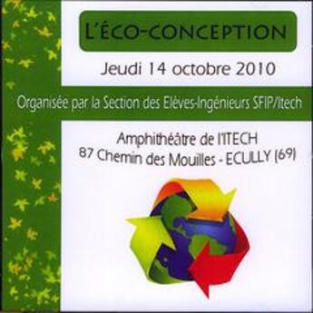 Couverture du livre « L'eco-conception (14 oct, 2010, ecully) cd-rom » de  aux éditions Lavoisier Diffusion