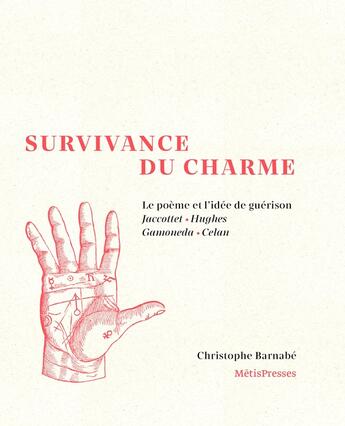 Couverture du livre « Survivance du charme : le poème et l'idée de guérison, Jaccottet, Gamoneda, Hughes, Celan » de Christophe Barnabe aux éditions Metispresses