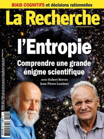 Couverture du livre « La recherche n 544 l'entropie - fevrier 2019 » de  aux éditions La Recherche