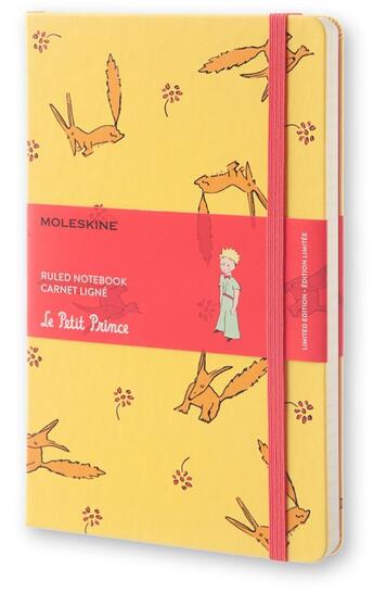 Couverture du livre « Le Petit Prince ; carnet tournesol renard grand format ligné » de  aux éditions Moleskine