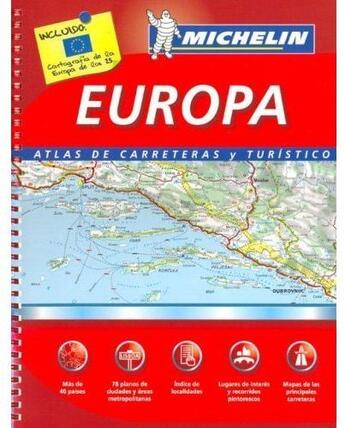 Couverture du livre « Atlas de carreteras y turistìco ; Europa (édition 2008) » de Collectif Michelin aux éditions Michelin