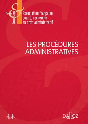 Couverture du livre « Les procédures administratives » de  aux éditions Dalloz