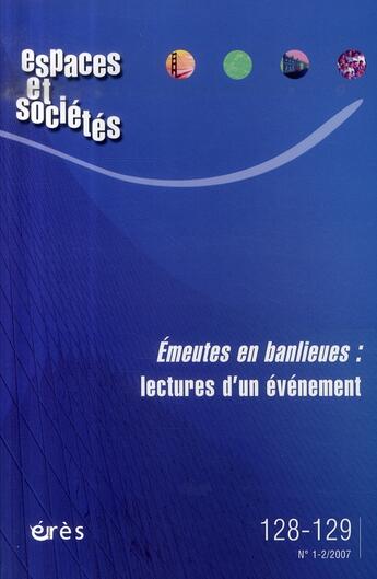 Couverture du livre « Émeutes en banlieues : lectures d'un événement » de  aux éditions Eres