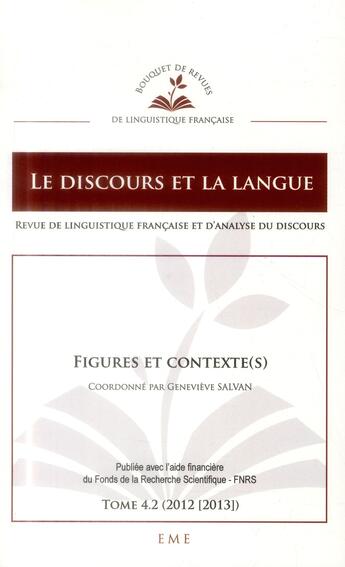 Couverture du livre « Le discours et la langue » de Discours Et La Langu aux éditions Eme Editions