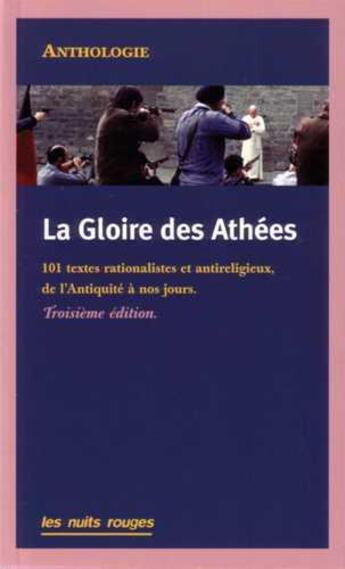 Couverture du livre « La gloire des athées » de  aux éditions Nuits Rouges