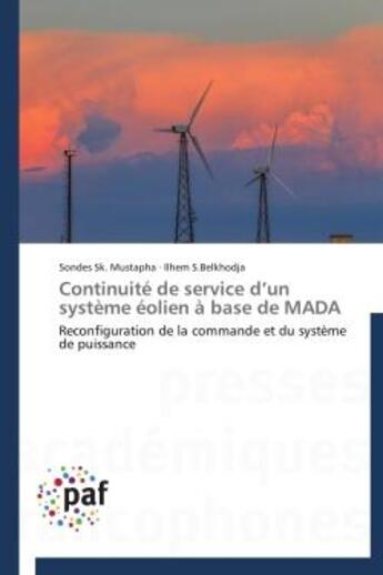 Couverture du livre « Continuite de service d un systeme eolien a base de mada » de  aux éditions Presses Academiques Francophones