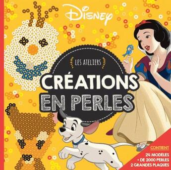 Couverture du livre « Les ateliers Disney : coffret ; créations en perles » de Disney aux éditions Disney Hachette