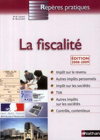 Couverture du livre « La fiscalité » de Sauvageot/Leveau aux éditions Nathan