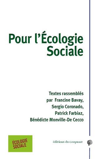 Couverture du livre « Pour l'écologie sociale » de  aux éditions Croquant