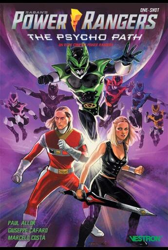 Couverture du livre « Power Rangers : The Psycho Path : Un récit complet Power Rangers » de Paul Allor et Giuseppe Cafaro aux éditions Vestron