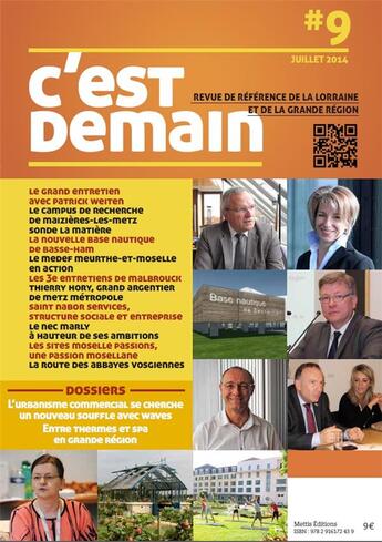 Couverture du livre « C'est demain numéro 9 » de Mettis Editions aux éditions Mettis