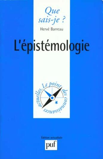 Couverture du livre « L'epistemologie » de Herve Barreau aux éditions Que Sais-je ?