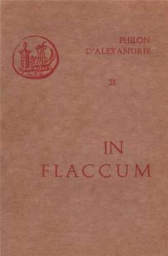 Couverture du livre « In flaccum » de Philon D'Alexandrie aux éditions Cerf