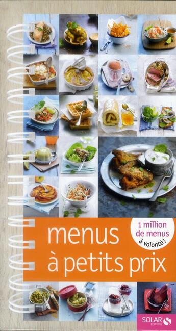 Couverture du livre « Menus à petits prix » de Martine Lizambard aux éditions Solar