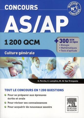Couverture du livre « 1500 QCM d'actualité sanitaire et sociale ; concours AS/AP » de Olivier Perche aux éditions Elsevier-masson