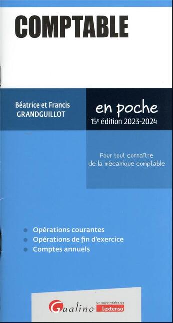 Couverture du livre « Comptable (édition 2023/2024) » de Beatrice Grandguillot et Francis Grandguillot aux éditions Gualino