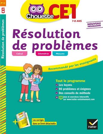 Couverture du livre « Resolution de problemes ce1 » de Geraldine Colette aux éditions Hatier