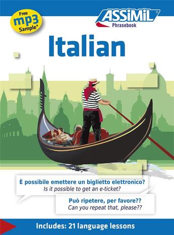 Couverture du livre « Guides de conversation : Italian » de Jean-Pierre Guglielmi et Erin Brady aux éditions Assimil