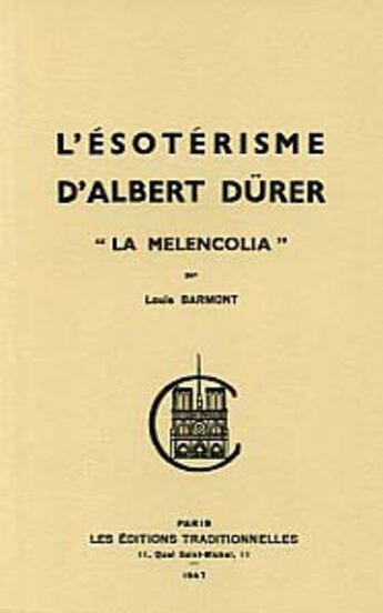 Couverture du livre « L'esoterisme d'albert durer - 