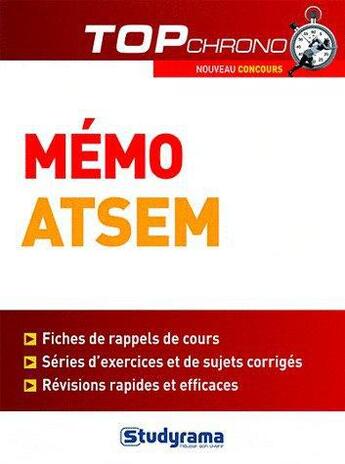 Couverture du livre « Mémo ATSEM » de Berengere Masson aux éditions Studyrama