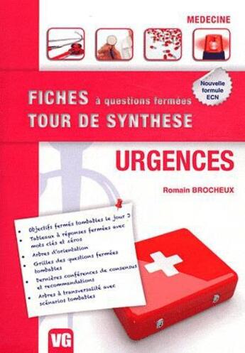 Couverture du livre « Fiches tour de synthese urgences » de R.Brocheux aux éditions Vernazobres Grego